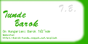 tunde barok business card